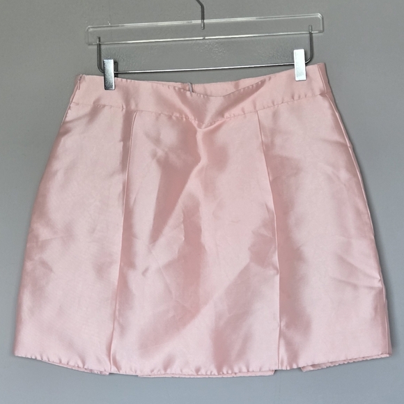 NWT Collective The Label Petal Pink Satin Mini Skirt US 10 - Picture 6 of 13